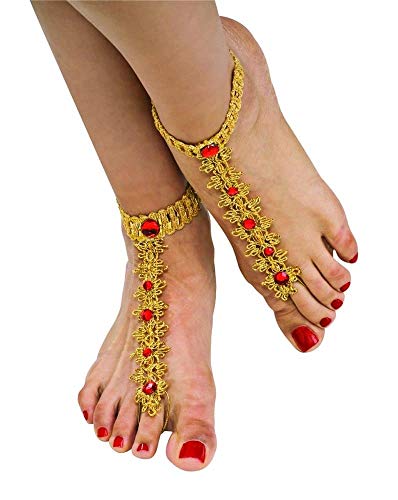 Bollywood Jeweled Fabric Costume Foot Decoration Halloween accessories