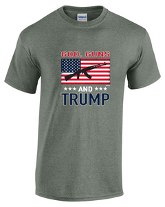 God Guns and Trump T-Shirt Patriotic Political Shirts