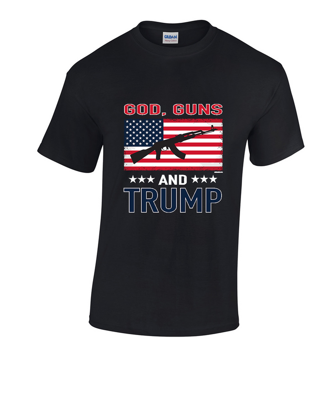 God Guns and Trump T-Shirt Patriotic Political Shirts