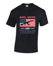 Load image into Gallery viewer, God Guns and Trump T-Shirt Patriotic Political Shirts
